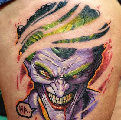 Evil Joker Grin Fade Design