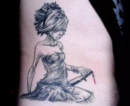 Female samurai tattoo 