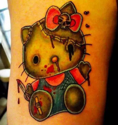 Gory Kitty Tattoo