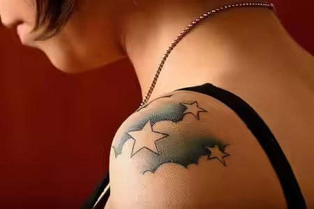 Green Blue Clouds Tattoo Green Blue Clouds Tattoo