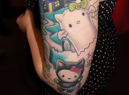 Halloween Kitty Tattoo Halloween Kitty Tattoo