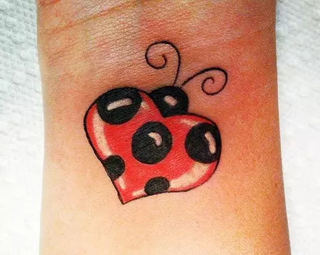 Heart Shaped Ladybug Tattoo