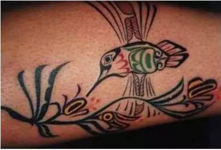 Hummungbird Aztec tattoo