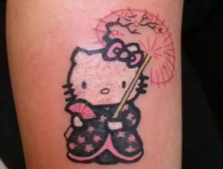 Japanese Hello Kitty Tattoo