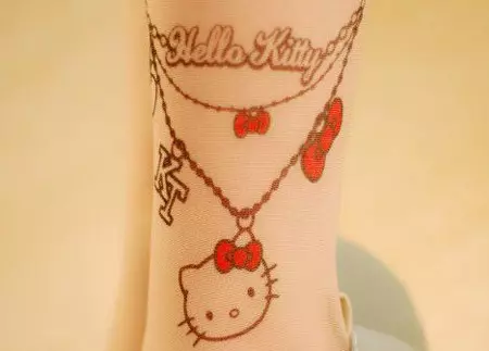 Kitty on Anklet Tattoo