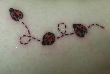 Ladybug trail tattoo Design