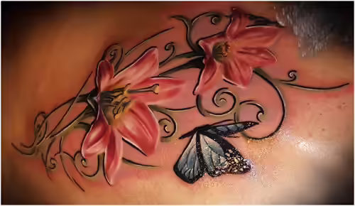 Lily with butterfly tattoo Lily with butterfly tattoo