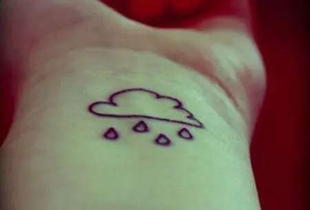 Line Art Cloud Tattoo