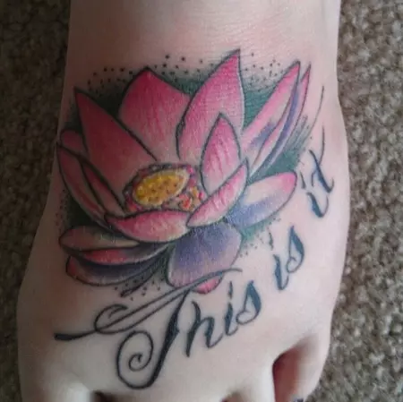 Lotus Foot Tattoo