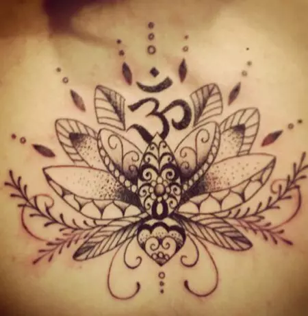 Lotus with Aum Tattoo