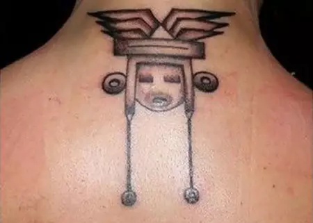 Minimalist Aztec Chief tattoo