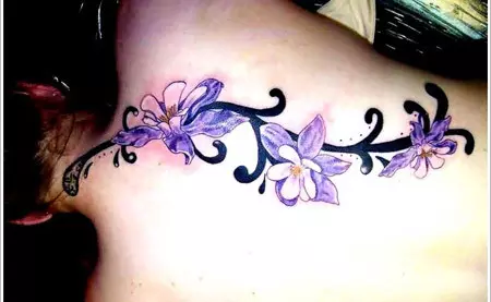 Purple and Black Orchid Tattoo