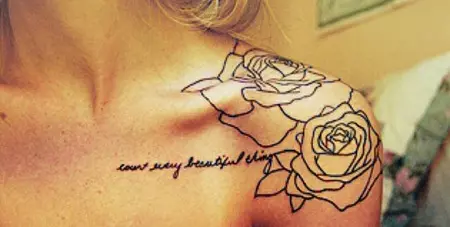 Rose and words tattoo