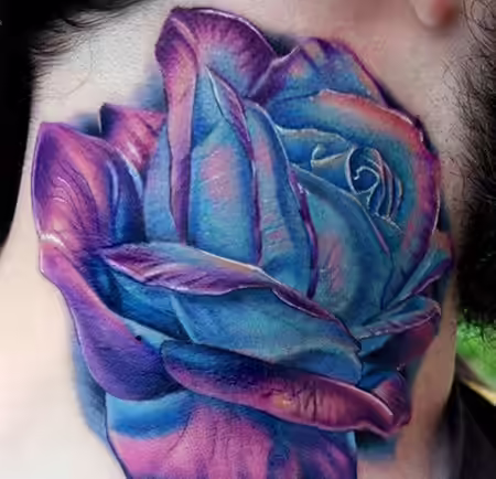 Rose on the neck Rose on the neck