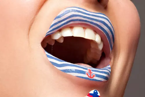 Sailor Theme Temporary Lip Tattoo