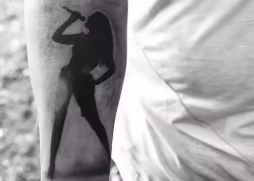 silhouette of beyonce singing tattoo silhouette of beyonce singing tattoo
