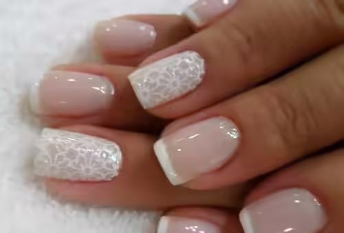 Stamped French Tips 5. Stamped French Tips Nail Design