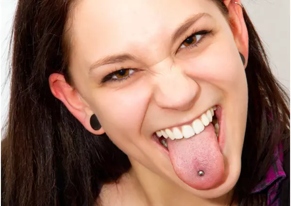 Tongue piercing