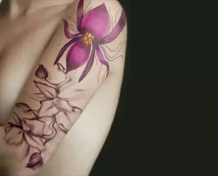 Unique Orchid Tattoo