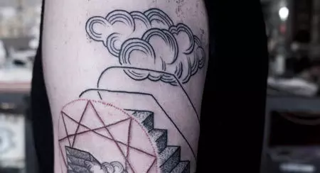 abstract cloud tattoo