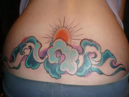 abstract cloud tattoo