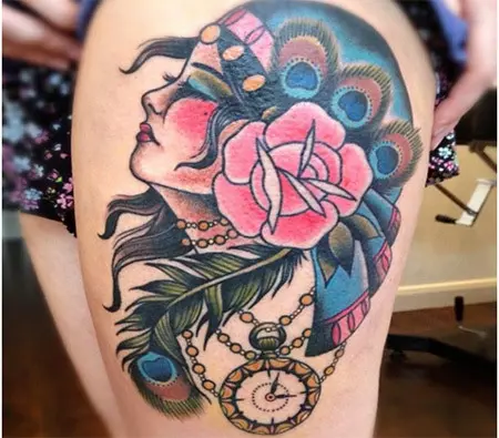 gypsy girl tattoo art