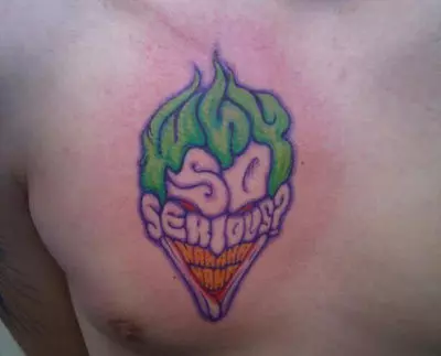  into Joker Face Outline Tattoo