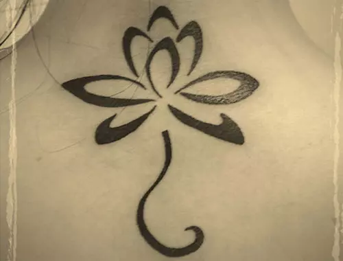 lily outline tattoo