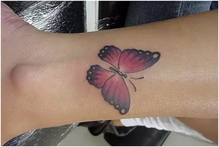 pink butterfly tattoo