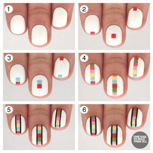 A Rainbow Ladder Nail Art A Rainbow Ladder Nail Art
