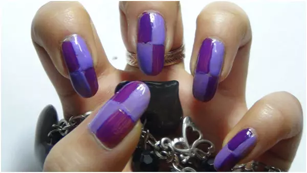 Trendy Duo-Tone Purple Nail Art Tutorial - Step 3: Apply Light Purple Nail Polish