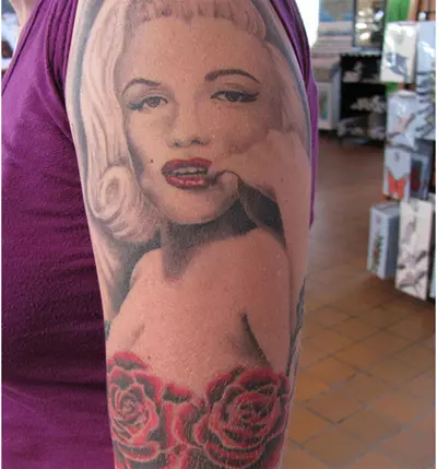 tattoo depicts Marilyn