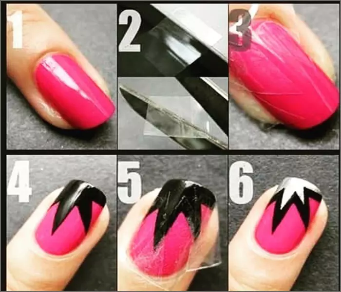 Pink Diva - Pink And Black Nail Art