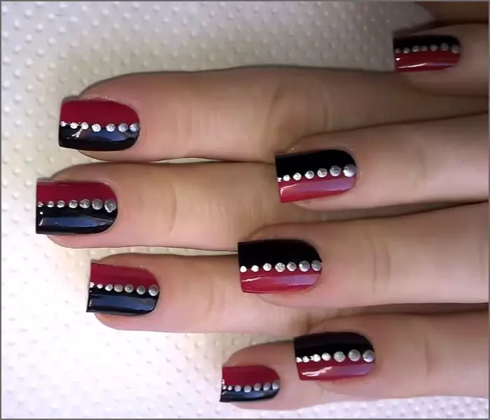 Party Perfect Pink And Black Nail Art