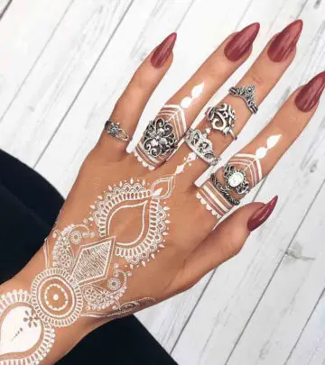 Top 10 Beautiful White Henna Designs For You To Try In 2019_image