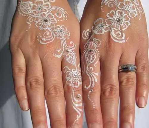 beautiful white henna designs eight