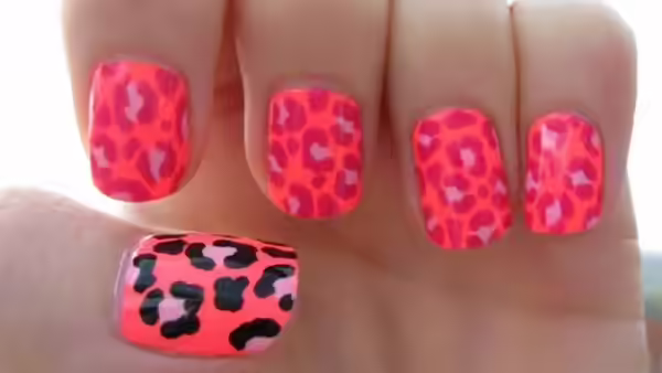 Hand Painted Nail Art - Design 1 one