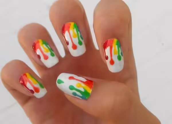 Hand Painted Nail Art - Design 10 ten