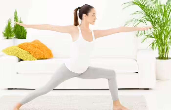 Yoga For Osteoporosis - Virabhadrasana-II 2.-Virabhadrasana-II