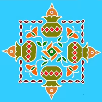 Pongal kolam design 01
