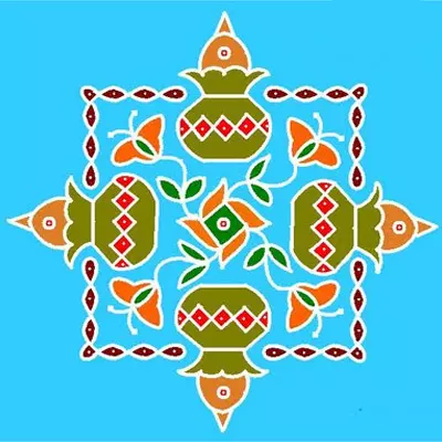 Pongal kolam design 01