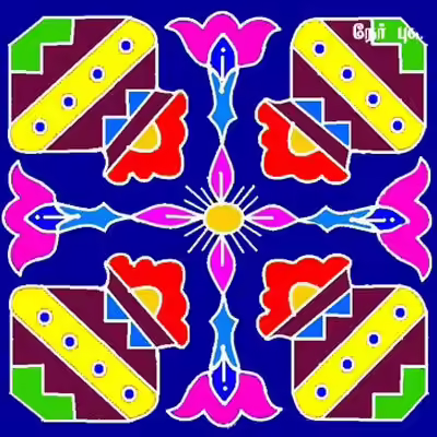 Pongal kolam design 02