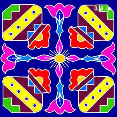 Pongal kolam design 02