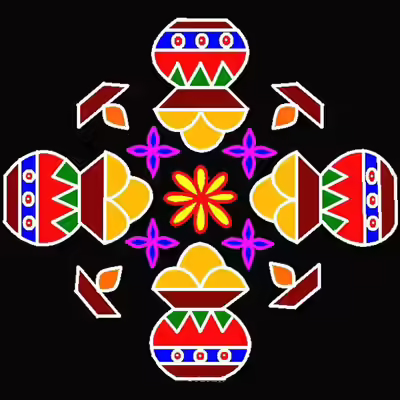 Pongal kolam design 04