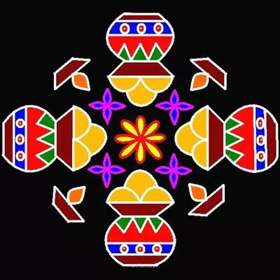 Pongal kolam design 04