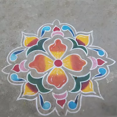 Pongal kolam design 05