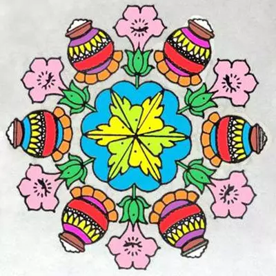 Pongal kolam design 07