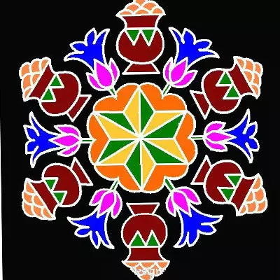 Pongal kolam design 08