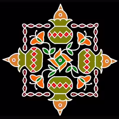 Pongal kolam design 10