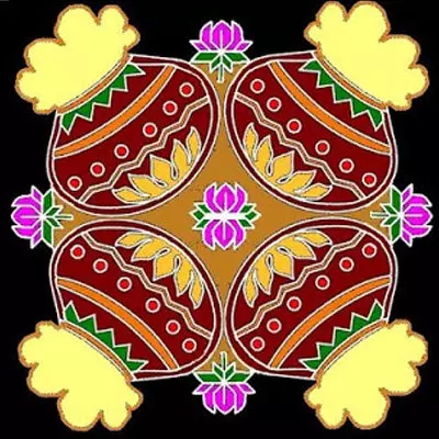 Pongal kolam design 12